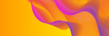 Abstract wave curve lines banner background design. Vector illustration. Modern template abstract design flowing particles wave, dynamic motion curve lines.
