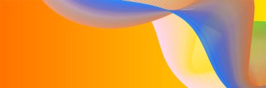 Abstract wave curve lines banner background design. Vector illustration. Modern template abstract design flowing particles wave, dynamic motion curve lines.