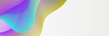 Abstract wave curve lines banner background design. Vector illustration. Modern template abstract design flowing particles wave, dynamic motion curve lines.