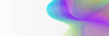Abstract wave curve lines banner background design. Vector illustration. Modern template abstract design flowing particles wave, dynamic motion curve lines.