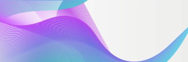 Abstract wave curve lines banner background design. Vector illustration. Modern template abstract design flowing particles wave, dynamic motion curve lines.