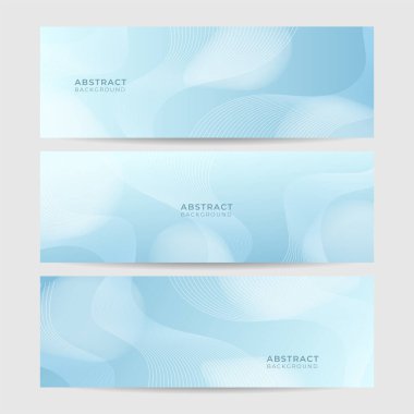 Light blue white abstract modern banner background design. Vector graphic pattern template illustration.