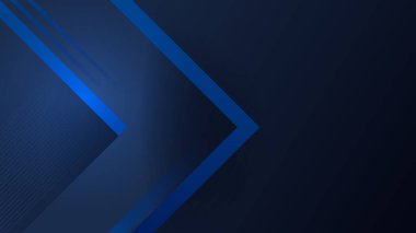 Modern shiny realistic dark blue black with shadow abstract design presentation background. Technology network vector illustration for banner, cover, web, flyer, card, poster, texture, slide, magazine
