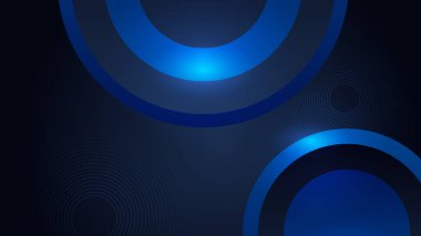 Modern shiny realistic dark blue black with shadow abstract design presentation background. Technology network vector illustration for banner, cover, web, flyer, card, poster, texture, slide, magazine