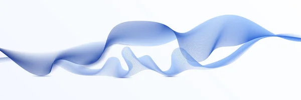 Abstract Blue Wave Flowing Banner Background Design Vector Illustration Flowing — Vetor de Stock