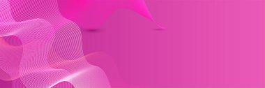 Abstract pink wave flowing banner background design. Vector illustration. Flowing particles wave, dynamic motion stream digital technology curve lines.