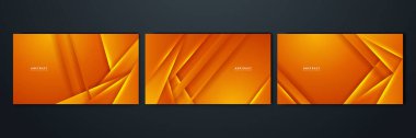 Posterler, afişler, iniş sayfası konsepti resmi için geometrik yaratıcı ve minimal gradyan kavramlara sahip soyut minimal turuncu arkaplan.