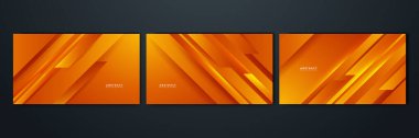 Posterler, afişler, iniş sayfası konsepti resmi için geometrik yaratıcı ve minimal gradyan kavramlara sahip soyut minimal turuncu arkaplan.