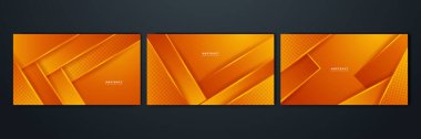 Posterler, afişler, iniş sayfası konsepti resmi için geometrik yaratıcı ve minimal gradyan kavramlara sahip soyut minimal turuncu arkaplan.