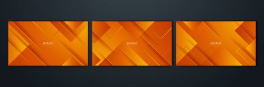 Posterler, afişler, iniş sayfası konsepti resmi için geometrik yaratıcı ve minimal gradyan kavramlara sahip soyut minimal turuncu arkaplan.