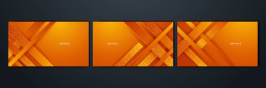 Posterler, afişler, iniş sayfası konsepti resmi için geometrik yaratıcı ve minimal gradyan kavramlara sahip soyut minimal turuncu arkaplan.