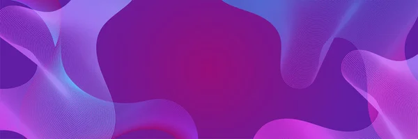 Abstract Blue Pink Purple Wave Flowing Banner Background Design Vector — Stockvektor