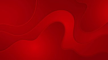 Abstract red vector background with stripes dots circles waves