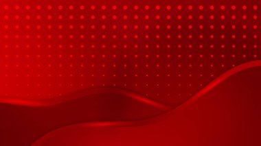 Abstract red vector background with stripes dots circles waves