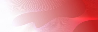 Abstract red wave flowing banner background design. Vector illustration. Flowing particles wave, dynamic motion stream digital technology curve lines.