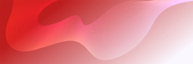 Abstract red wave flowing banner background design. Vector illustration. Flowing particles wave, dynamic motion stream digital technology curve lines.