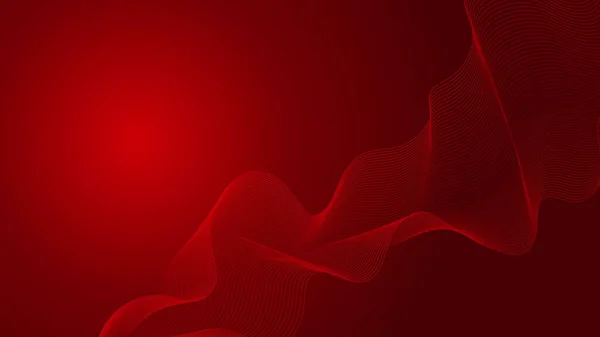 Abstract Red Vector Background Stripes Dots Circles Waves — Stockvektor