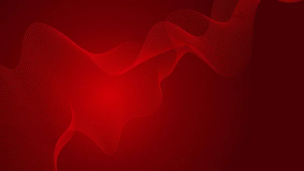 Abstract Red Vector Background Stripes Dots Circles Waves — ストックベクタ