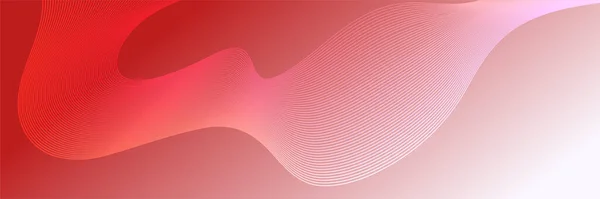 Abstract Red Wave Flowing Banner Background Design Vector Illustration Flowing — ストックベクタ