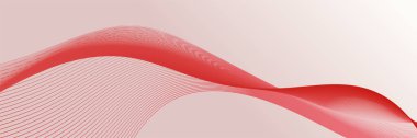 Abstract red wave curve lines banner background design. Vector illustration. Modern template abstract design flowing particles wave, dynamic motion curve lines.
