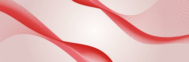 Abstract red wave curve lines banner background design. Vector illustration. Modern template abstract design flowing particles wave, dynamic motion curve lines.