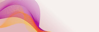 Abstract wave curve lines banner background design. Vector illustration. Modern template abstract design flowing particles wave, dynamic motion curve lines.