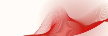 Abstract red wave curve lines banner background design. Vector illustration. Modern template abstract design flowing particles wave, dynamic motion curve lines.