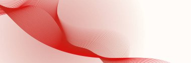 Abstract red wave curve lines banner background design. Vector illustration. Modern template abstract design flowing particles wave, dynamic motion curve lines.