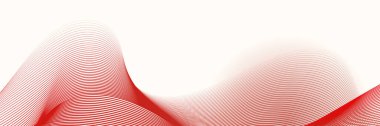 Abstract red wave curve lines banner background design. Vector illustration. Modern template abstract design flowing particles wave, dynamic motion curve lines.