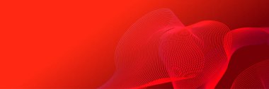 Abstract red wave curve lines banner background design. Vector illustration. Modern template abstract design flowing particles wave, dynamic motion curve lines.