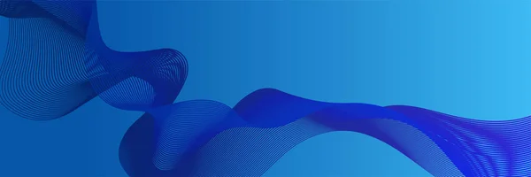 Abstract Blue Wave Curve Lines Banner Background Design Vector Illustration — Stock vektor
