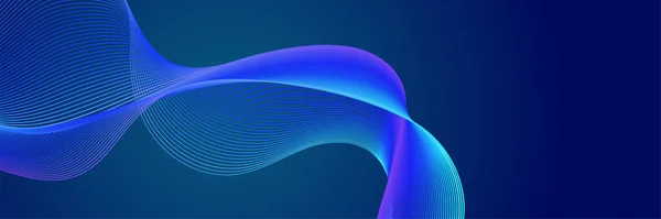 Abstract Blue Wave Curve Lines Banner Background Design Vector Illustration — Wektor stockowy