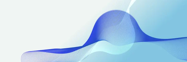 Abstract Blue Wave Curve Lines Banner Background Design Vector Illustration — 图库矢量图片