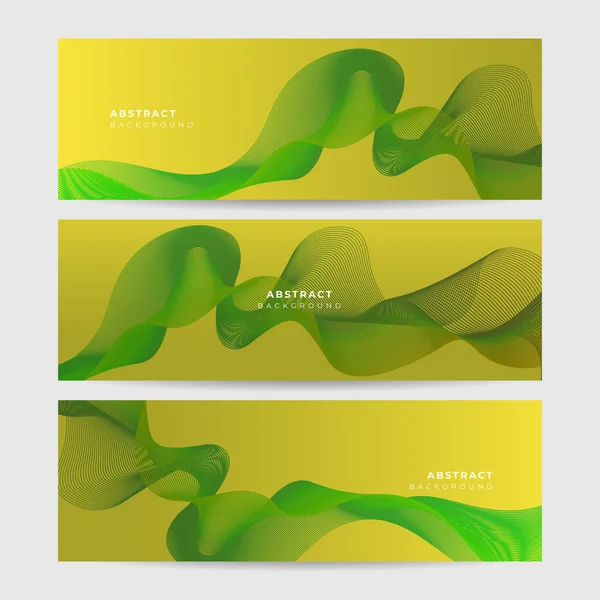 Set Abstract Wave Curve Lines Banner Background Design Vector Illustration — Image vectorielle