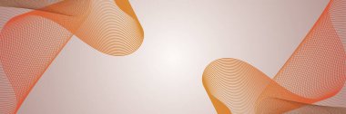 Abstract orange yellow wave curve lines banner background design. Vector illustration. Modern template abstract design flowing particles wave, dynamic motion curve lines.
