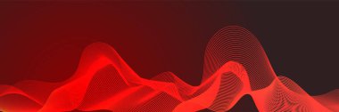 Abstract wave curve lines banner background design. Vector illustration. Modern template abstract design flowing particles wave, dynamic motion curve lines.