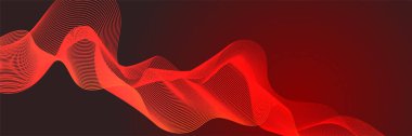 Abstract wave curve lines banner background design. Vector illustration. Modern template abstract design flowing particles wave, dynamic motion curve lines.