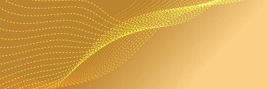 Abstract orange yellow wave curve lines banner background design. Vector illustration. Modern template abstract design flowing particles wave, dynamic motion curve lines.