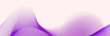 Abstract wave curve lines banner background design. Vector illustration. Modern template abstract design flowing particles wave, dynamic motion curve lines.