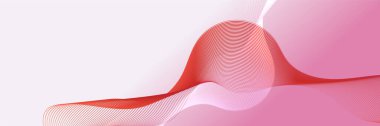 Abstract wave curve lines banner background design. Vector illustration. Modern template abstract design flowing particles wave, dynamic motion curve lines.