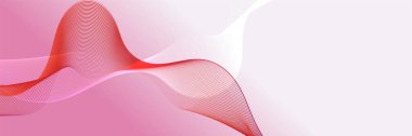 Abstract wave curve lines banner background design. Vector illustration. Modern template abstract design flowing particles wave, dynamic motion curve lines.