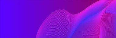 Abstract wave curve lines banner background design. Vector illustration. Modern template abstract design flowing particles wave, dynamic motion curve lines.