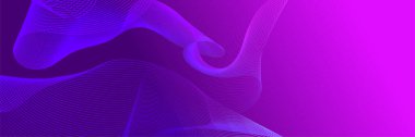 Abstract wave curve lines banner background design. Vector illustration. Modern template abstract design flowing particles wave, dynamic motion curve lines.