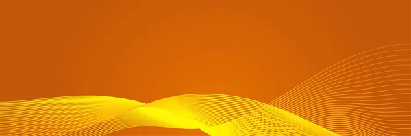 Abstract Orange Yellow Wave Curve Lines Banner Background Design Vector — Stockvektor