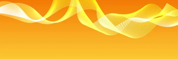 Abstract Orange Yellow Wave Curve Lines Banner Background Design Vector — Vettoriale Stock