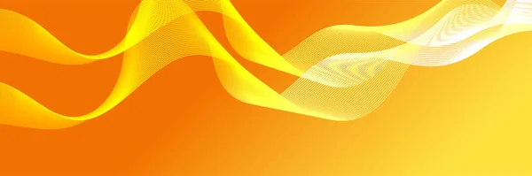 Abstract Orange Yellow Wave Curve Lines Banner Background Design Vector — Wektor stockowy