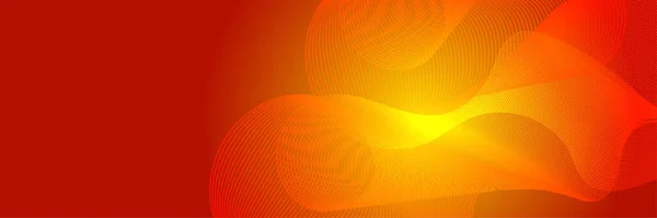 Абстрактные Оранжево Желтые Линии Кривых Волн Баннерного Дизайна Векторная Иллюстрация — стоковый вектор