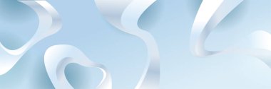 Light blue white abstract modern banner background design. Vector graphic pattern template illustration.