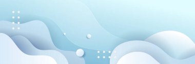 Light blue white abstract modern banner background design. Vector graphic pattern template illustration.