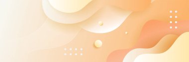 Abstract light orange yellow banner background design. Vector abstract graphic design banner pattern background template.